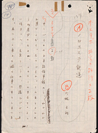大城立裕　ノロエステ鉄道　自筆原稿　沖縄県立図書館「貴重資料デジタル書庫」