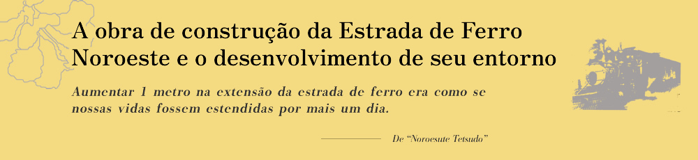 A obra de construção da Estrada de Ferro Noroeste e o desenvolvimento de seu entorno Aumentar 1 metro na extensão da estrada de ferro era como se nossas vidas fossem estendidas por mais um dia.