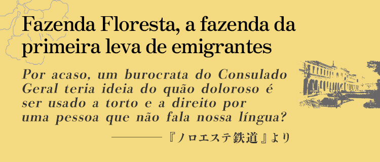 Fazenda Floresta, a fazenda da primeira leva de emigrantes Por acaso, um burocrata do Consulado Geral teria ideia do quão doloroso é ser usado a torto e a direito por uma pessoa que não fala nossa língua?